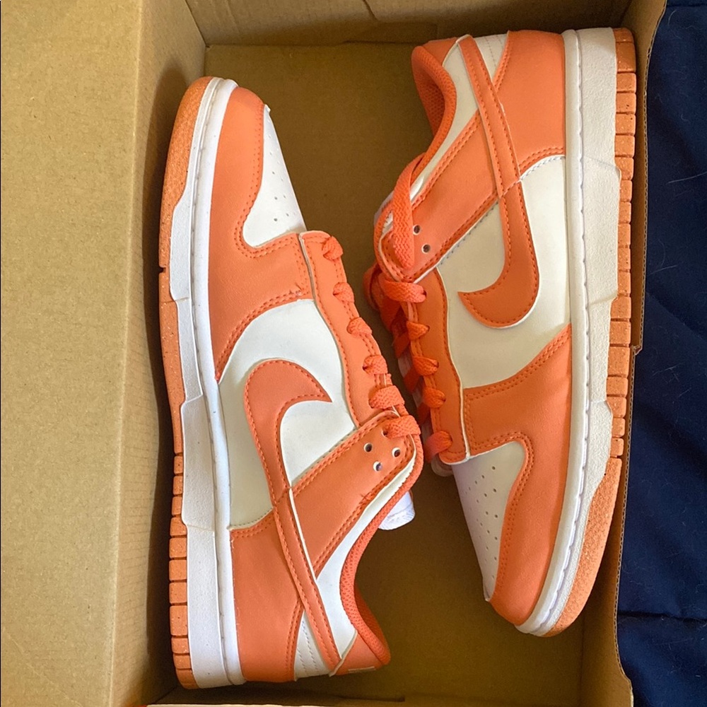 Nike Orange and White Sneakers